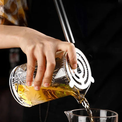 JUSTINLAU Cocktail Shaker Whiskey Glass Cup Professional Cocktail  Stirring Cup Wine Bar mixing cups Bartender Mixing Bar Tools