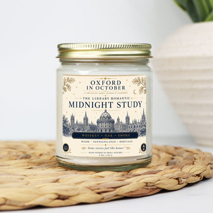 Midnight Study Candle Clear Jar 9oz