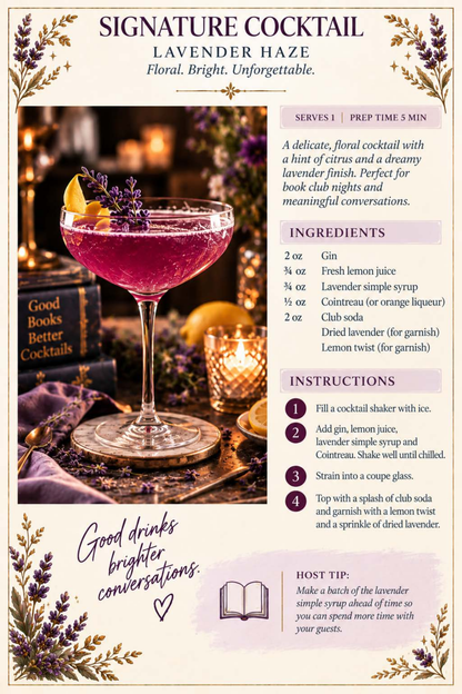 Signature cocktail recipe preview