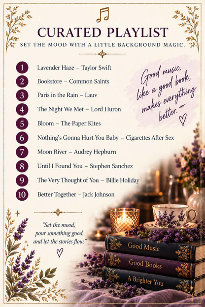 Curated book club playlist preview