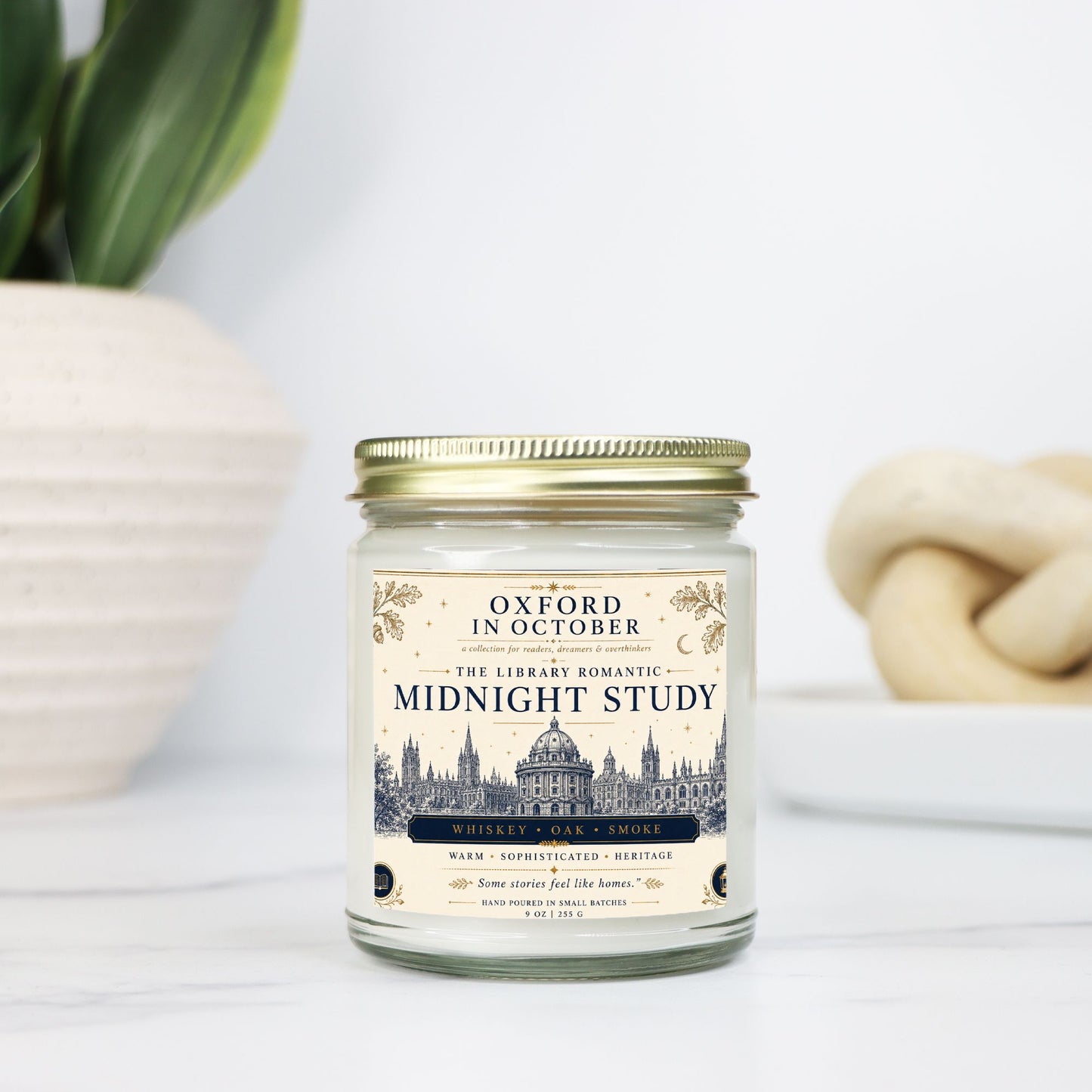 Midnight Study Candle Clear Jar 9oz