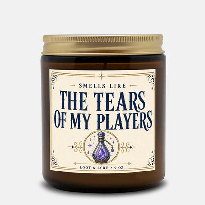 DND Candle Gift, I Said Cast Fireball Funny D&D Gift, Sea Salt Ozone Powder Scented Candle, Hand Poured Coconut Apricot Wax in Amber Jar 9oz