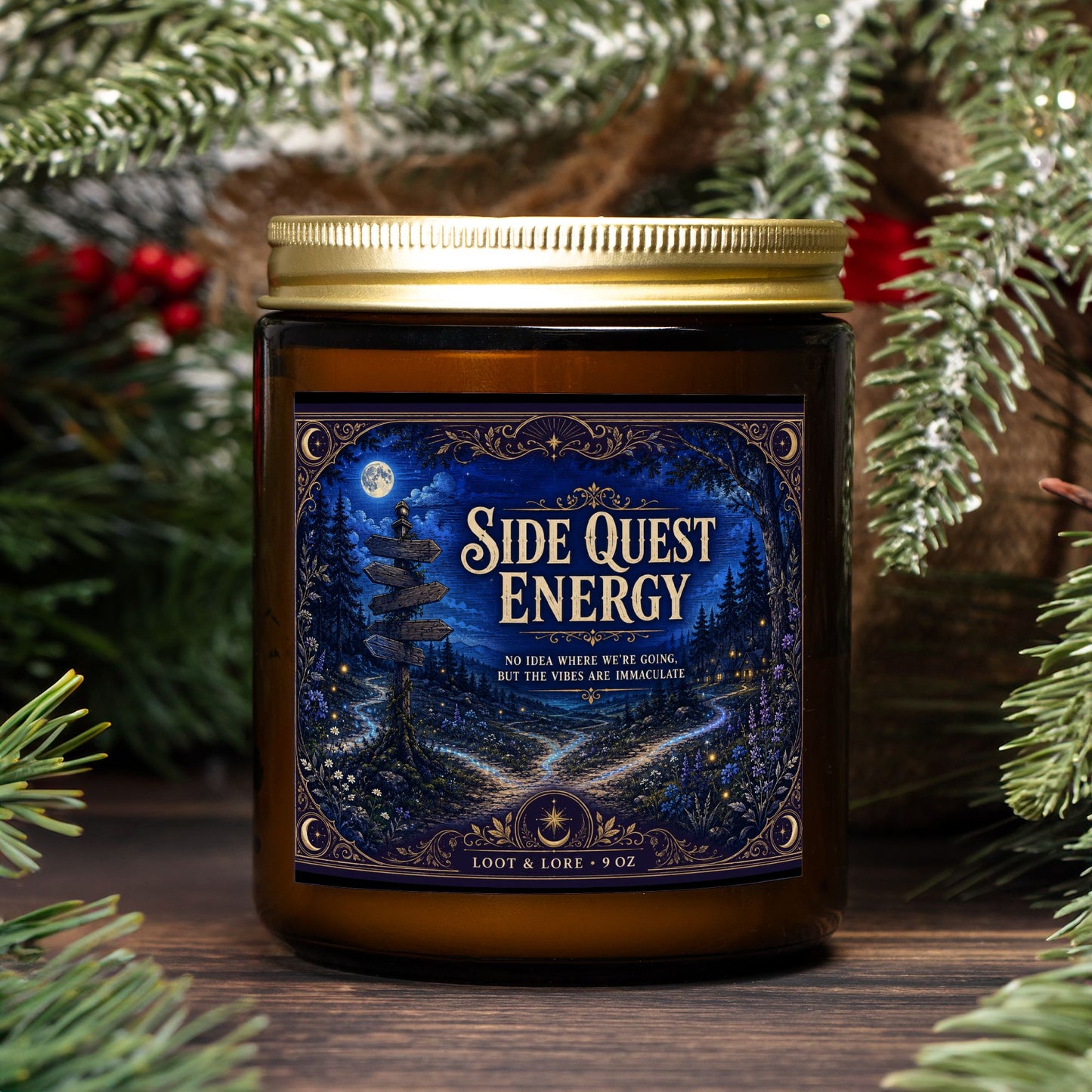 Candle Amber Jar 9oz
