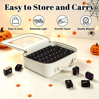 Cute Kitty Halloween Mahjong Tiles, Mahjong Set with Rules, Black Cat Design Luxury Mahjong Tiles Acrylic
