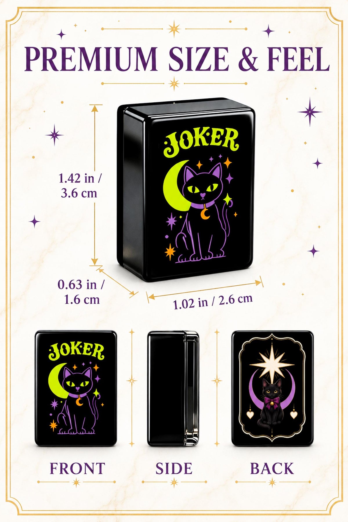 Cute Kitty Halloween Mahjong Tiles, Mahjong Set with Rules, Black Cat Design Luxury Mahjong Tiles Acrylic