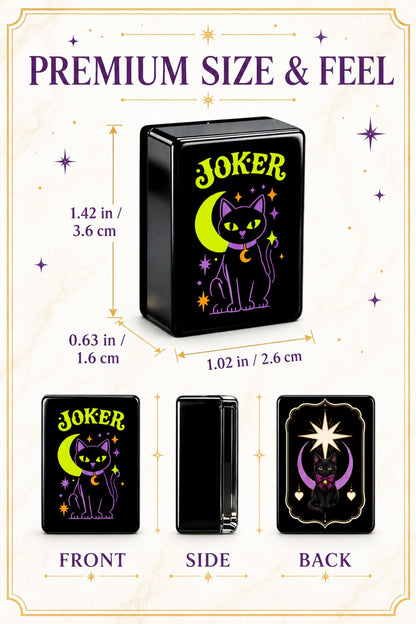 Cute Kitty Halloween Mahjong Tiles, Mahjong Set with Rules, Black Cat Design Luxury Mahjong Tiles Acrylic