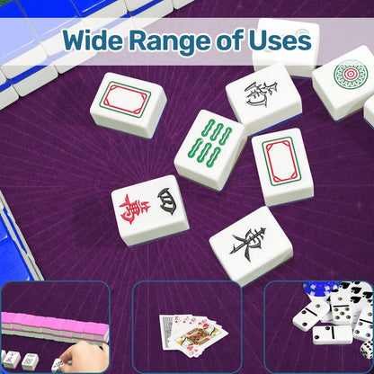 Midnight Mahjong Themed Game Mat, Luxe Purple Mahjong Mat 31.5"x31.5"