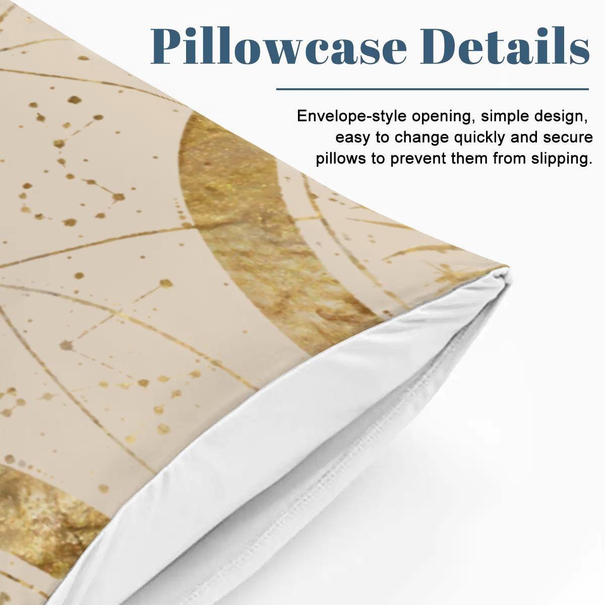 Golden Celestial Duvet Cover Set | Queen Size Duvet Set | Whimsigoth Bedding | Witchy Moon Star Queen Comforter Cover