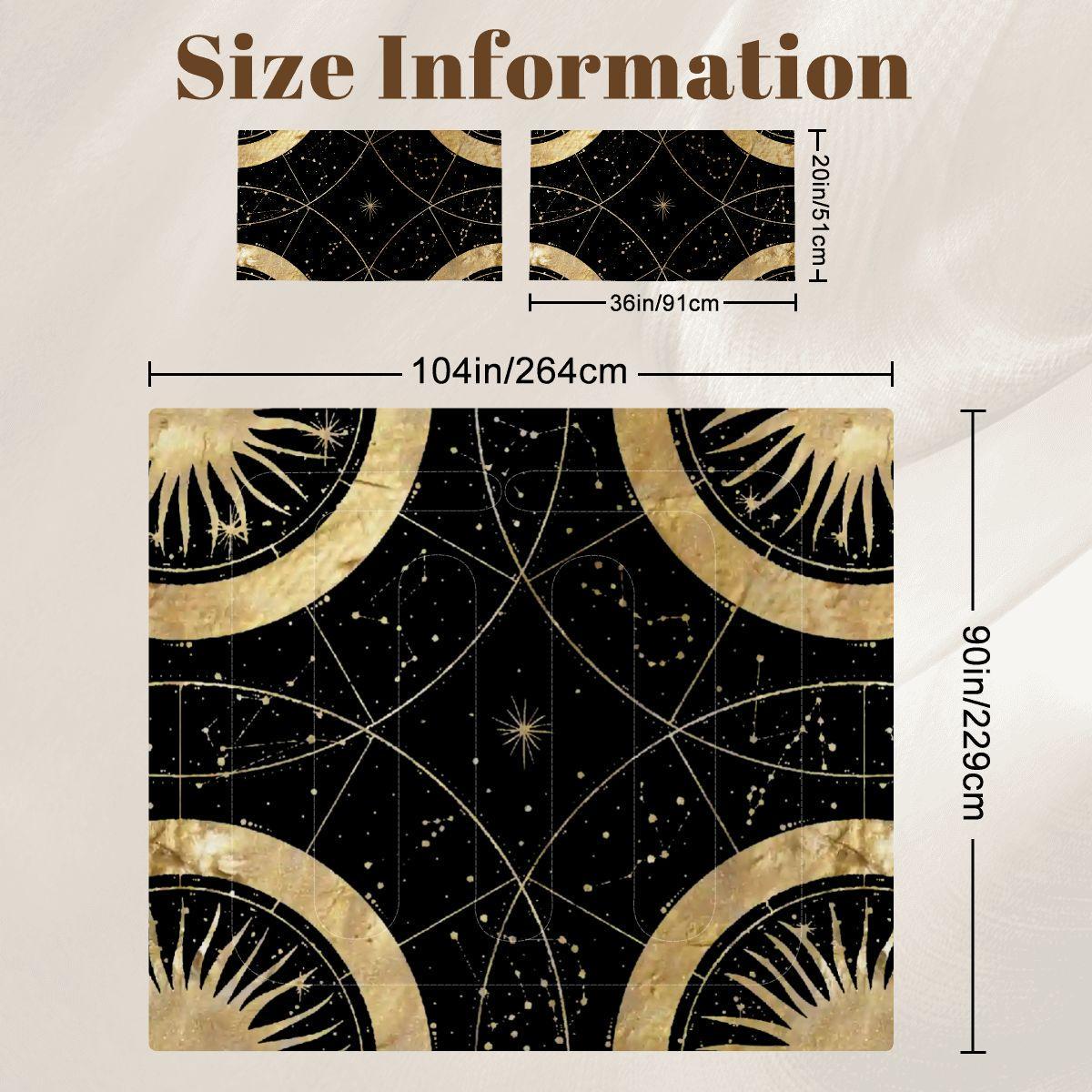 Black and Gold Celestial Comforter Set King | Witchy Whimsigoth Bedding | Boho Moon Star Bedroom Decor | Gothic Comforter
