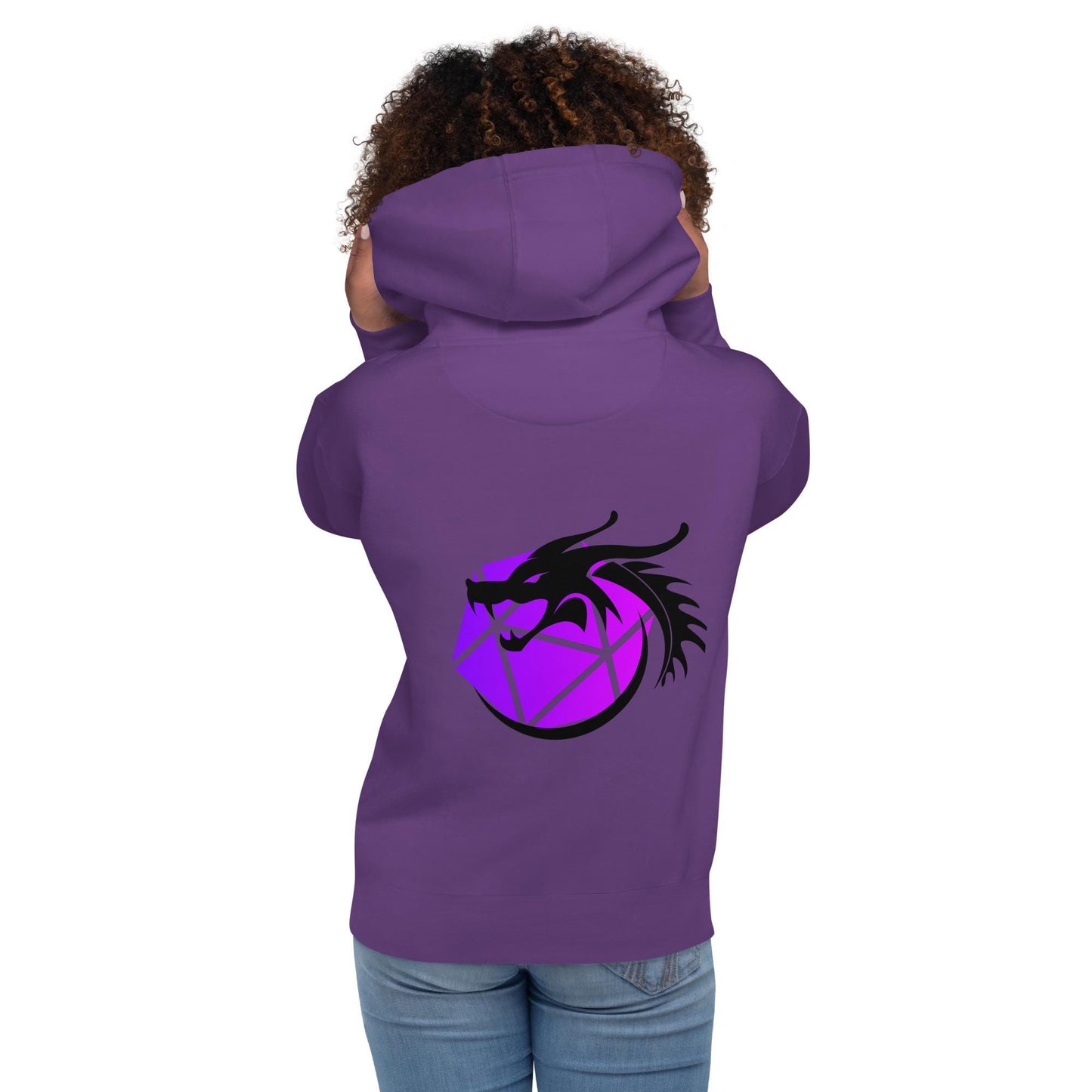 Dragon Emblem Hoodie - Unique D&D Inspired Unisex Hoodie in Blue, Purple, White, and Gray