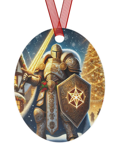 Holiday Heroes Ornament - D&D Inspired Metal Ornament - Choose Your Character and Personalized Text for the Enchanted Holiday Season