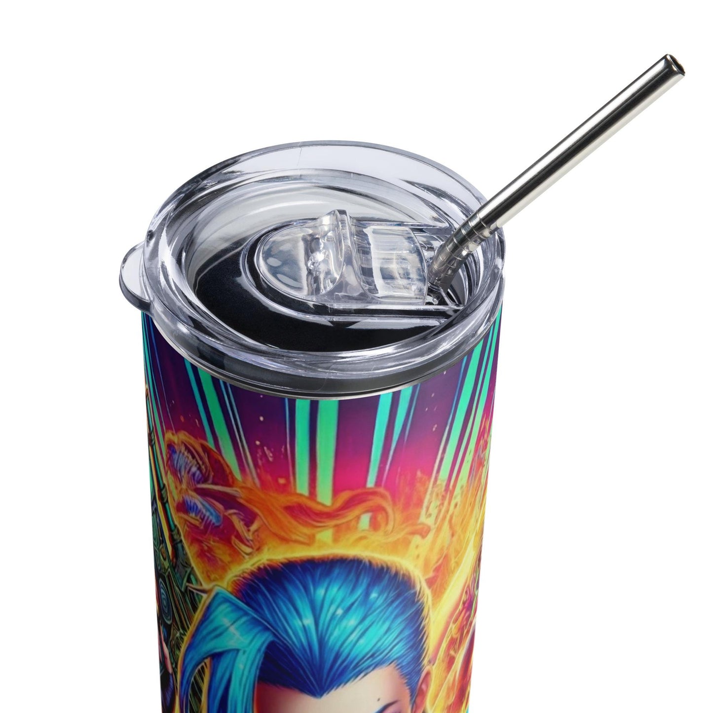 Jinx Travel Mug - Arcane Chaos Inspired Stainless Steel Tumbler - Everyone's Favorite Powder Monkey - Great Gift for Fans of the Show