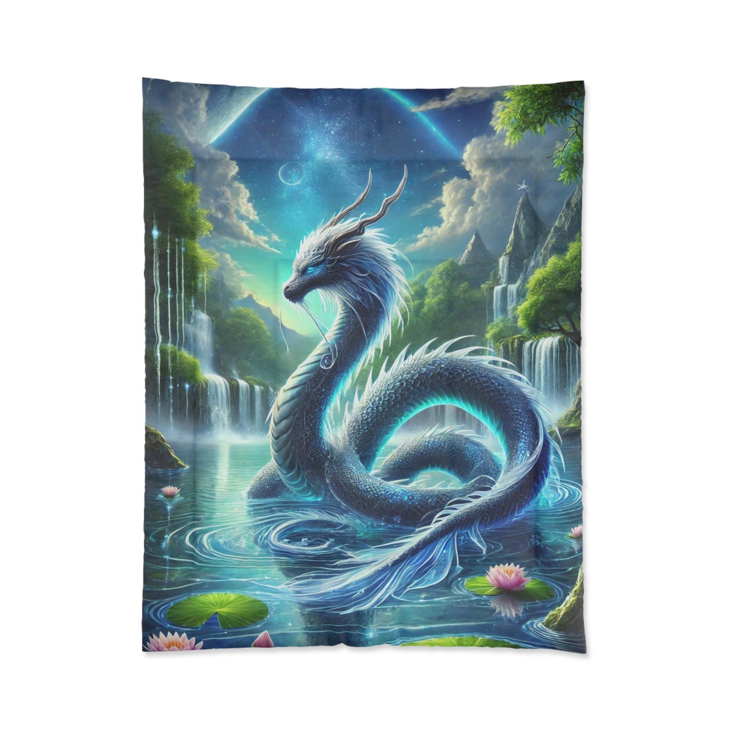 Dragon's Domain Comforter - DnD Dragon Blanket - Choose Your Fav Design, Matching Pillowcase and Rug Avail