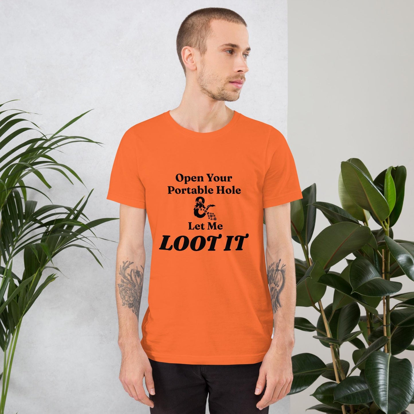 Funny DnD T-Shirt - Open Your Portable Hole & Let Me Loot It - Soft Unisex T-Shirt