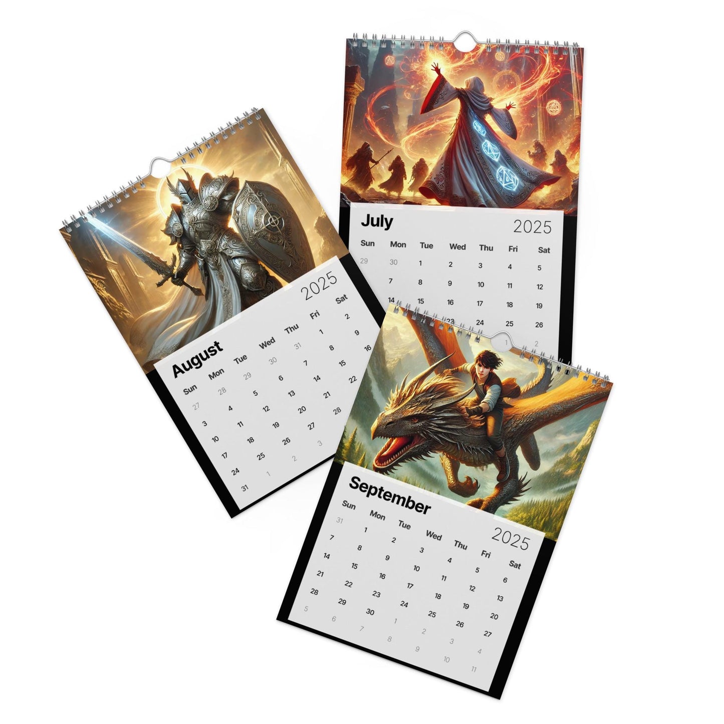 D&D Calendar - 2025 A Year for Adventure - Dungeons and Dragons RPG Wall calendar