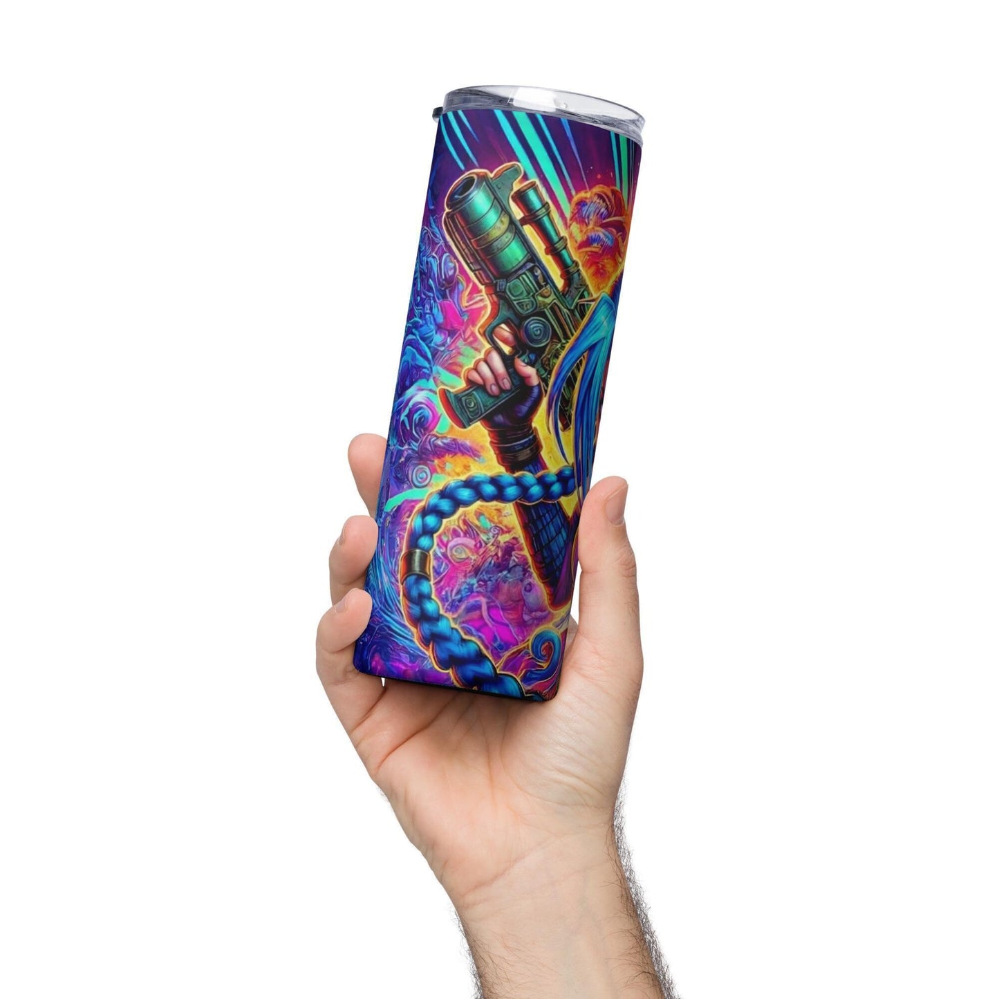 Jinx Travel Mug - Arcane Chaos Inspired Stainless Steel Tumbler - Everyone's Favorite Powder Monkey - Great Gift for Fans of the Show