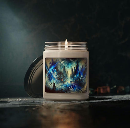 Paint the Town Blue - Jinx Arcane Inspired Scented Candle 9oz - Urban Night Scented Soy Candle