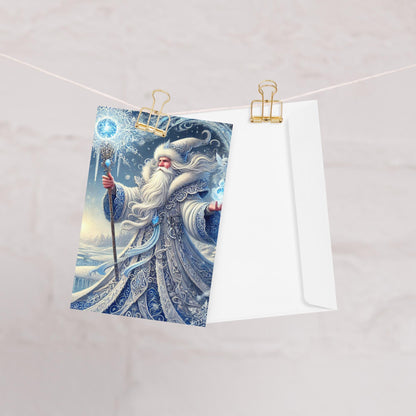 Magical D&D Christmas Card - Roll for Happiness and Spread the Joy with this Winter Wizard Greeting Card