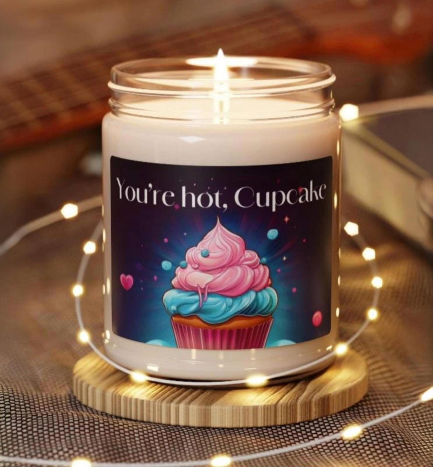 You're Hot, Cupcake Scented Candle 9oz - Vi and Caitlyn Arcane Inspired Soy Candle - Ignite the passion of Arcane w this Vibrant Scent