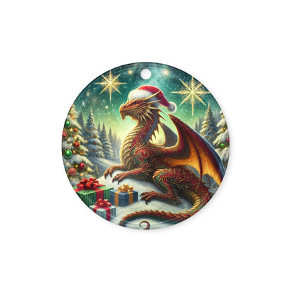 Dragon Ornament - "Seasons Hoardings" Holiday Dragon Christmas Ornament - Whimsical Home Decor, Holiday Gifts, Seasonal Decor