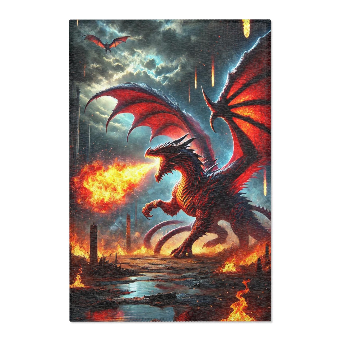 Dragon's Domain Area Rug - Enchanted Home Decor - Choose Your Favorite Design, Gaming Room, Bedroom, Matching Bedding Available