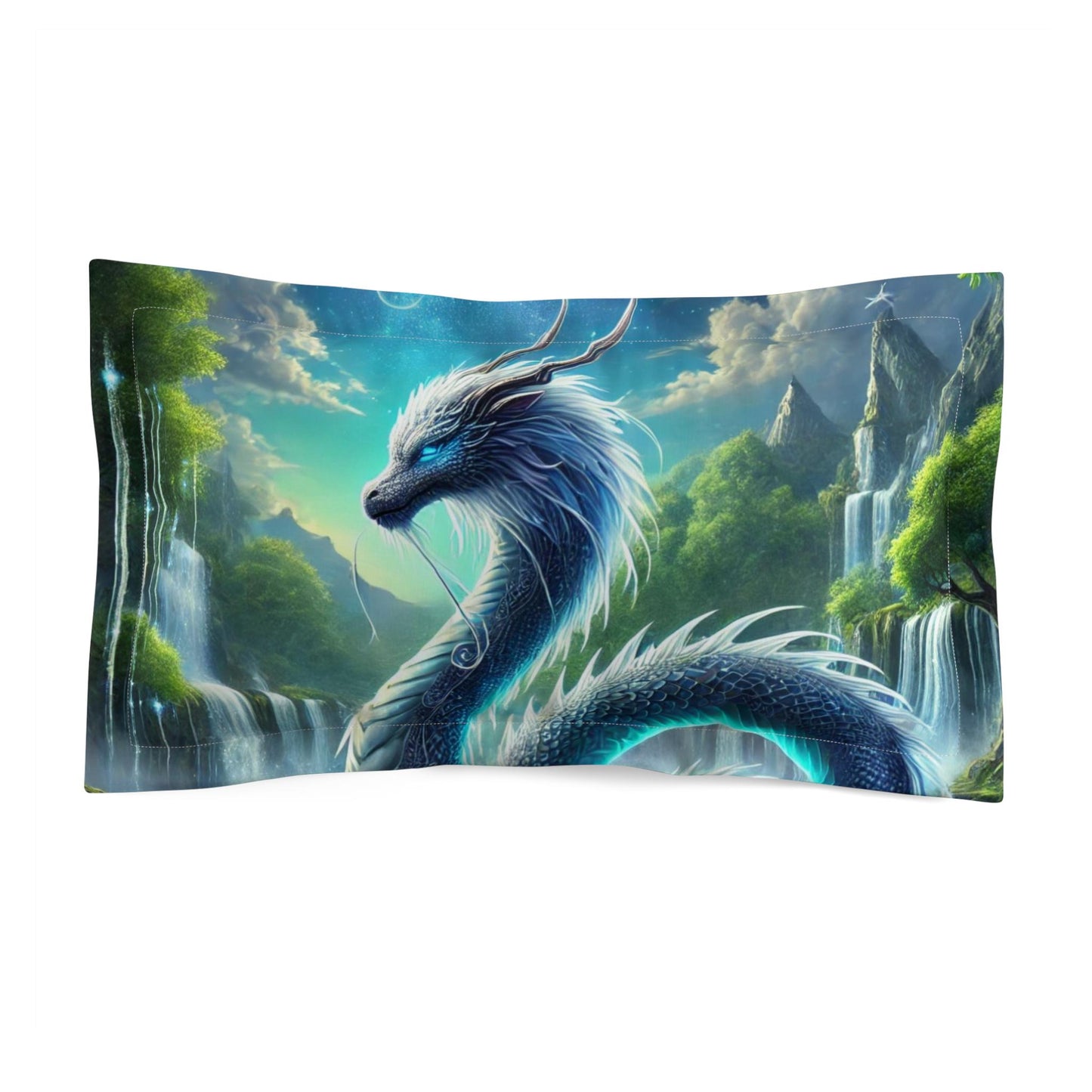 Dragon's Domain Pillowcase - Enchanting Fantasy Microfiber Pillow Sham - Choose Your Favorite Design - Matching Comforter and Rug Available