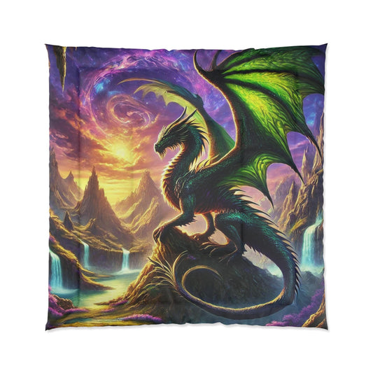 Dragon's Domain Comforter - DnD Dragon Blanket - Choose Your Fav Design, Matching Pillowcase and Rug Avail