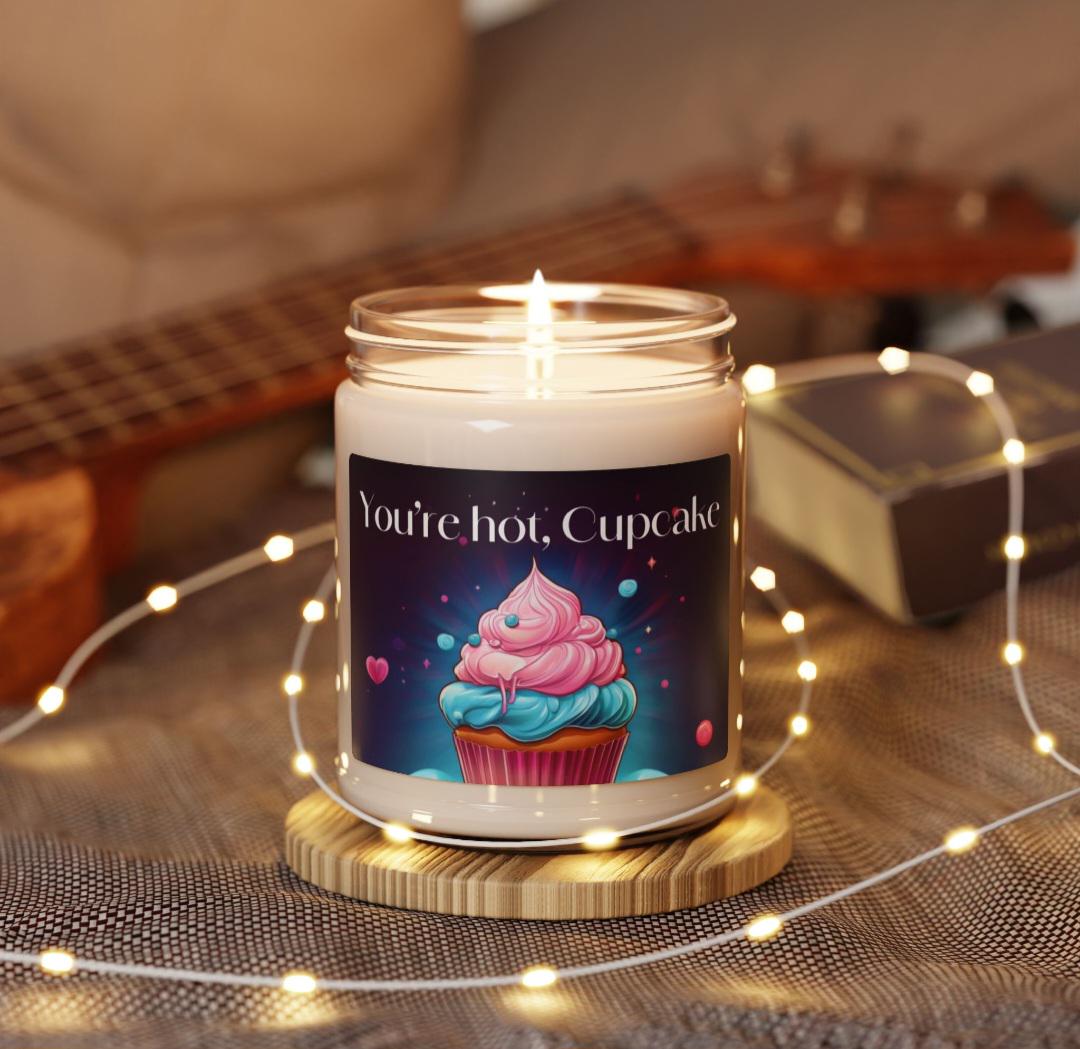 You're Hot, Cupcake Scented Candle 9oz - Vi and Caitlyn Arcane Inspired Soy Candle - Ignite the passion of Arcane w this Vibrant Scent