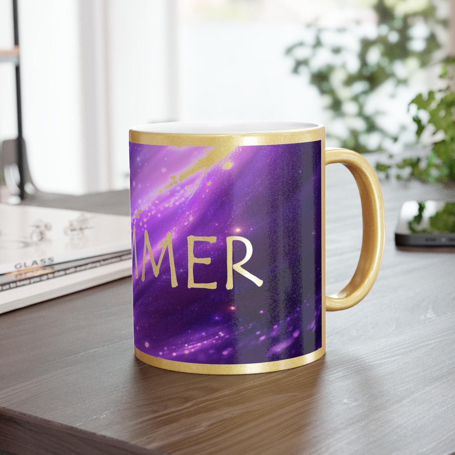 Shimmer Metallic Coffee Cup - Arcane Inspired 11 oz. Mug  - Comes in Silver and Gold