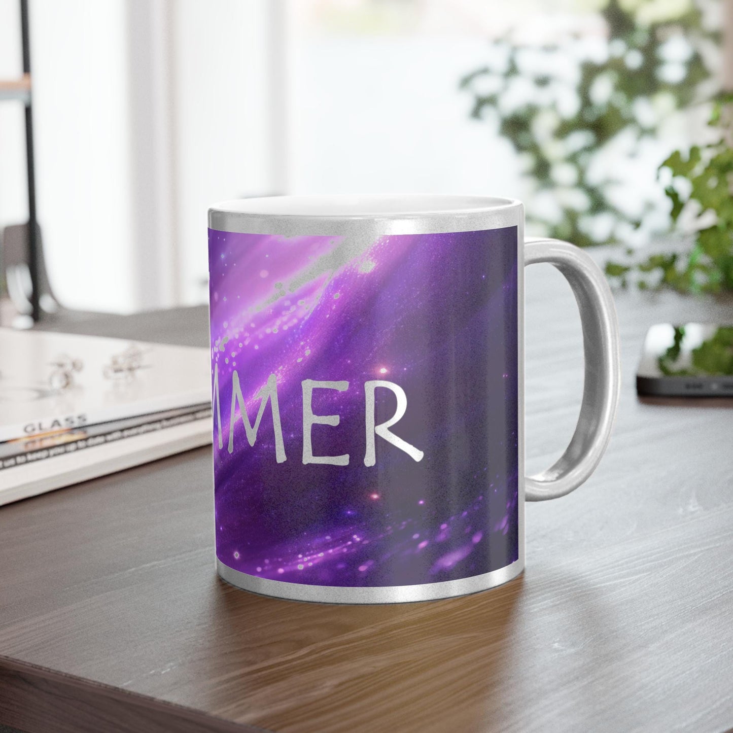 Shimmer Metallic Coffee Cup - Arcane Inspired 11 oz. Mug  - Comes in Silver and Gold