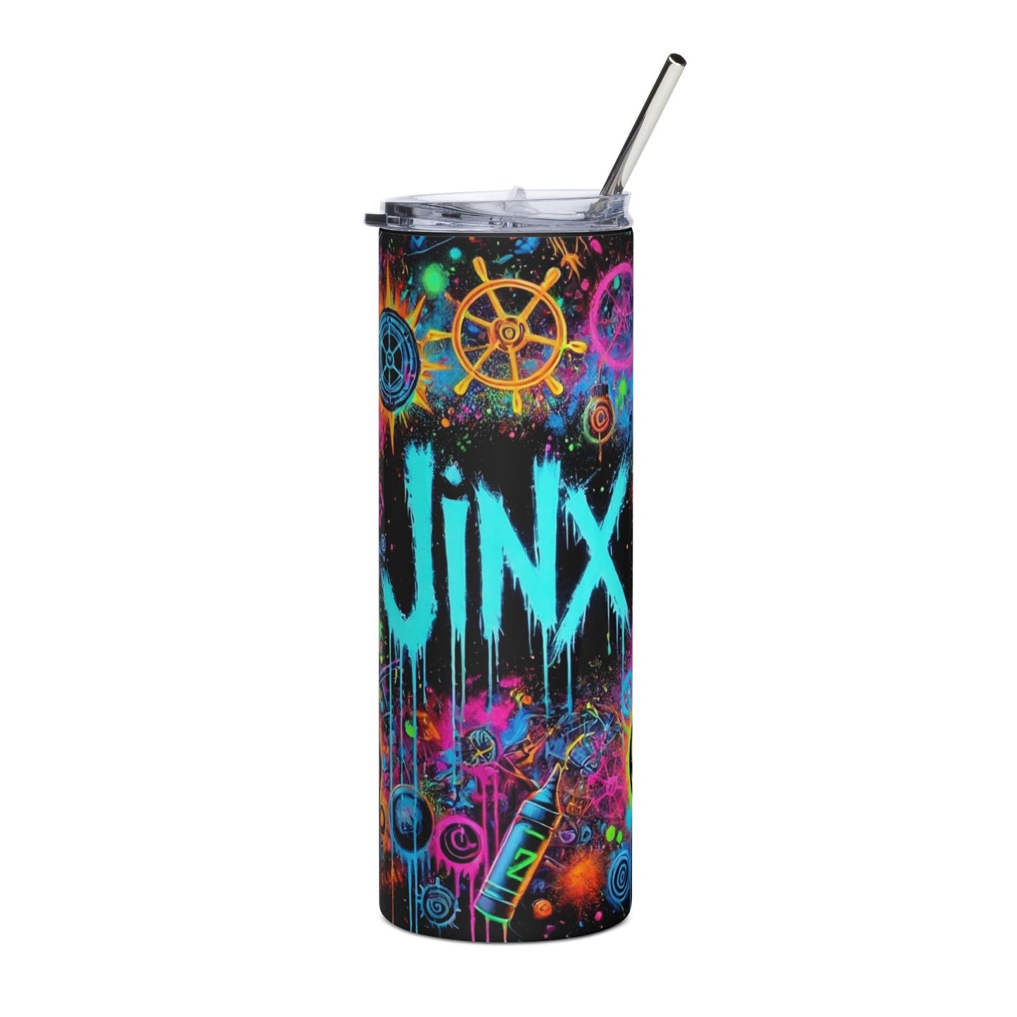 Jinx Travel Mug - Arcane Chaos Inspired Stainless Steel Tumbler - Everyone's Favorite Powder Monkey - Great Gift for Fans of the Show