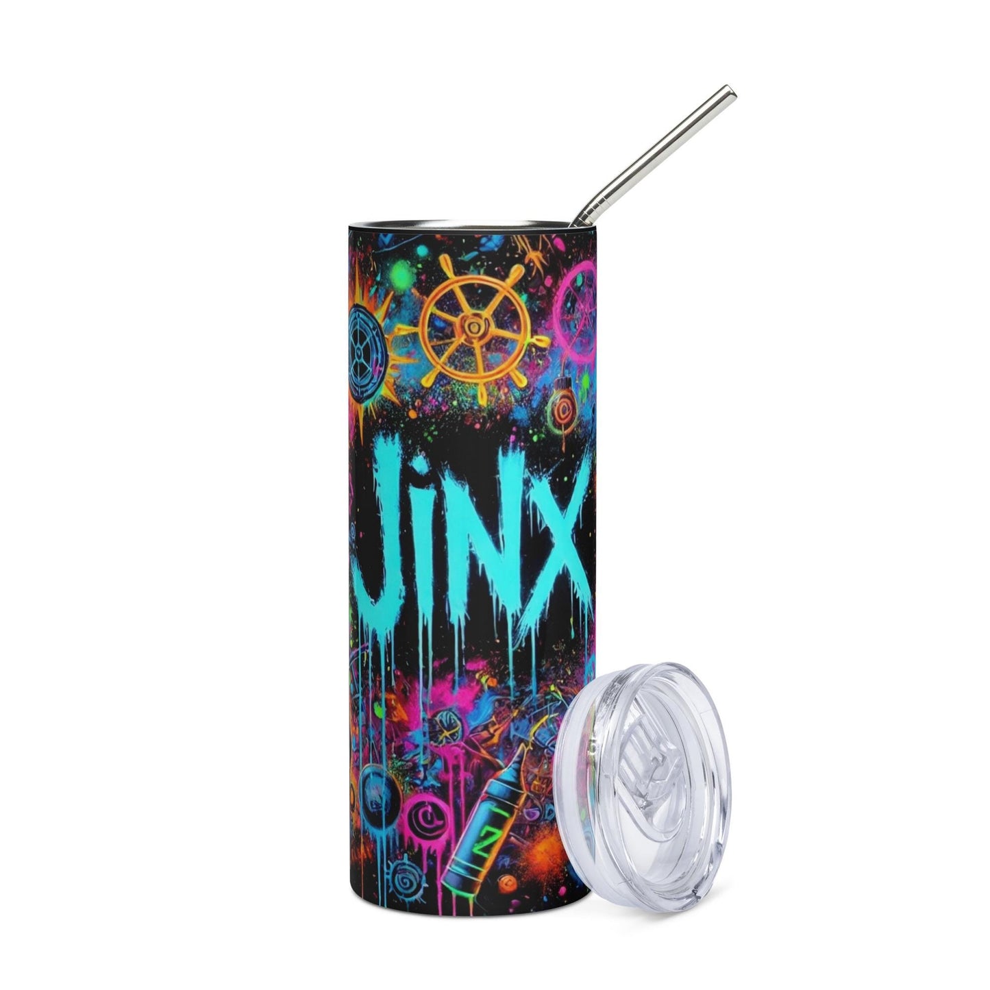 Jinx Travel Mug - Arcane Chaos Inspired Stainless Steel Tumbler - Everyone's Favorite Powder Monkey - Great Gift for Fans of the Show