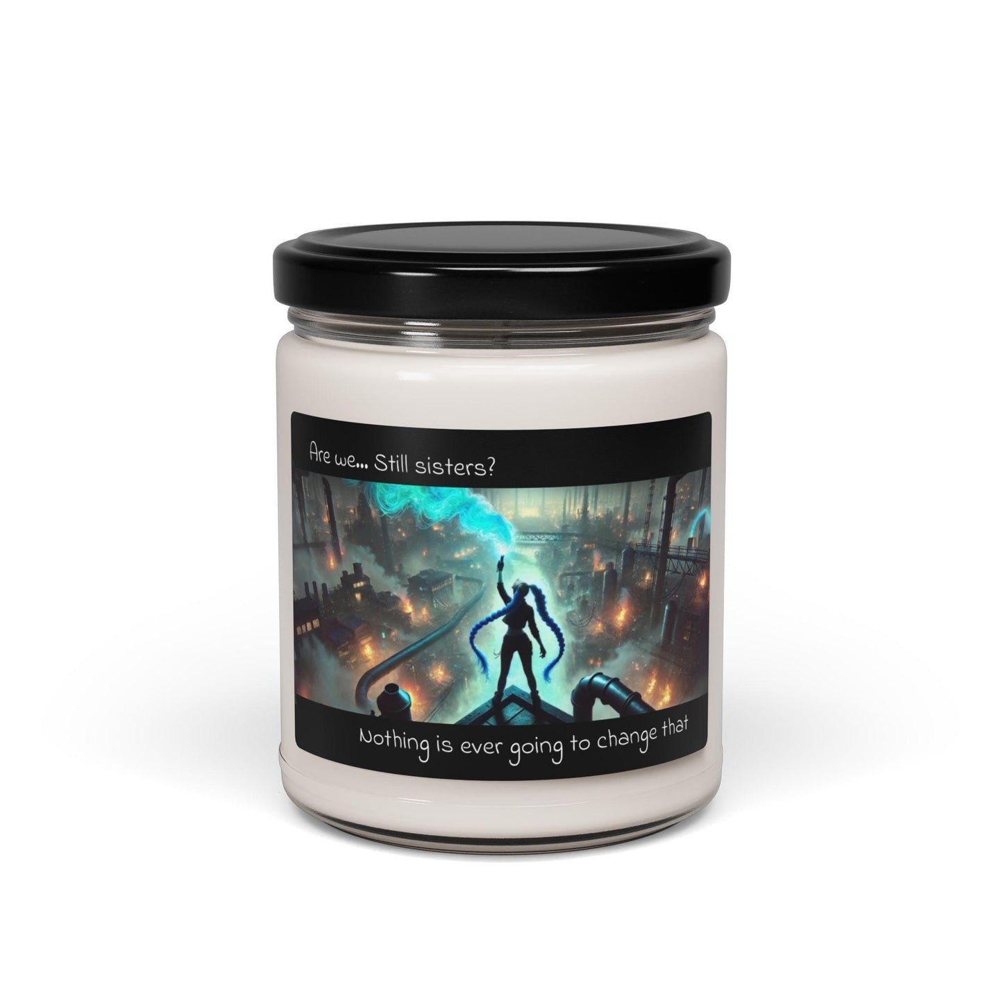 Jinx & Vi Sisters 9oz Scented Candle - Sisters Signal, Arcane Inspired Home Fragrance - Arcane Chaos, Drama Merchandise