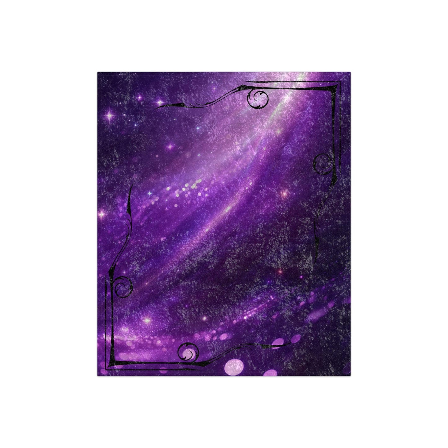 Shimmering Purple Crushed Velvet Blanket - Shimmer Glow Throw Inspired by Arcane - Gifts for Arcane and League of Legends Fans