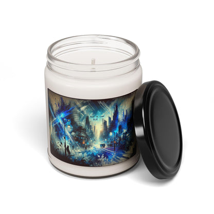 Paint the Town Blue - Jinx Arcane Inspired Scented Candle 9oz - Urban Night Scented Soy Candle