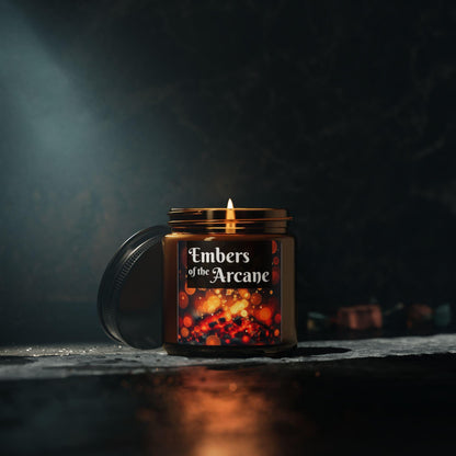 Embers of the Arcane 4oz or 9oz Scented Candle - Jinx Arcane Inspired Scented Soy Candle 4oz & 9oz - Choose Your Favorite Design