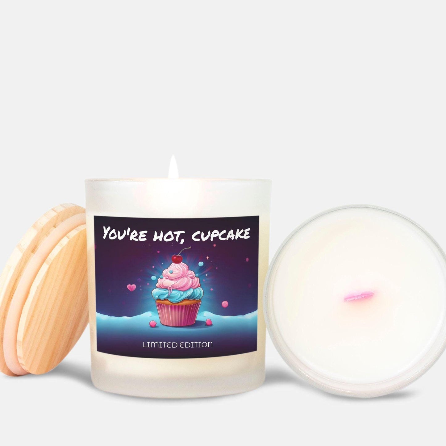 You're Hot, Cupcake Scented Candle 11oz *LIMITED EDITION* Strawberry Shortcake Scent -Arcane Inspired - Ignite the passion of Vi and Caitlyn