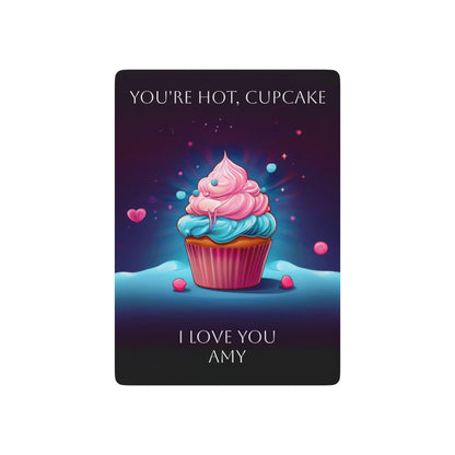 Custom Arcane Playing Cards - Vi and Caitlyn Inspired You're Hot, Cupcake Card Deck with Personalized Message