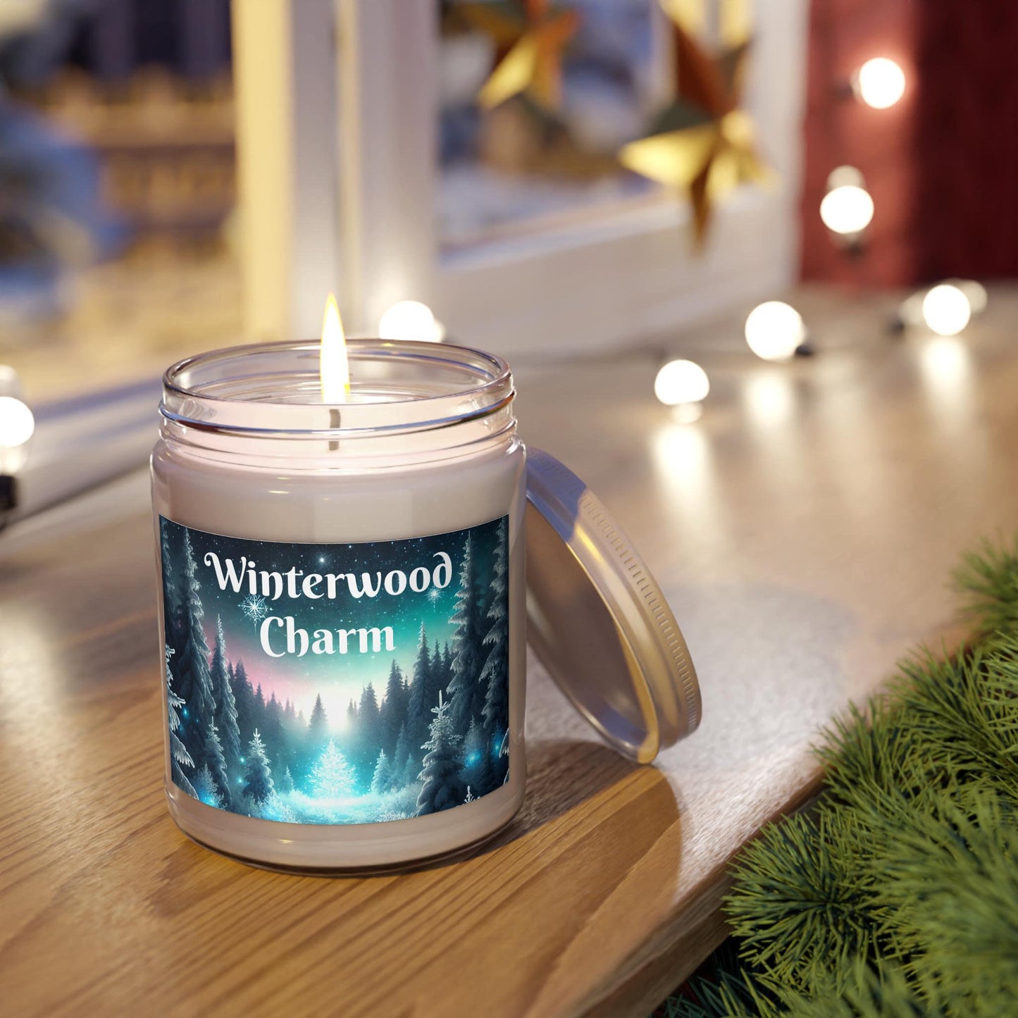 Winterwood Charm 9oz Scented Candle - Balsam, Eucalyptus, Fir, and Cedarwood Scent - Nostalgic Fragrance - Cozy Home Decor