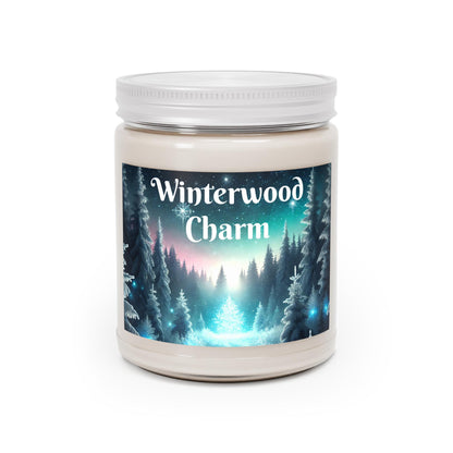 Winterwood Charm 9oz Scented Candle - Balsam, Eucalyptus, Fir, and Cedarwood Scent - Nostalgic Fragrance - Cozy Home Decor