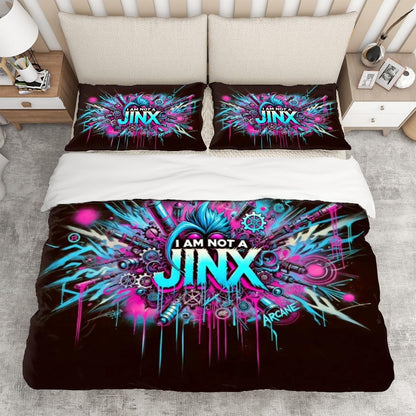 Jinx Bedding Set - Arcane Inspired Bedroom Decor - Choose Your Favorite Design - Queen Duvet Cover Set