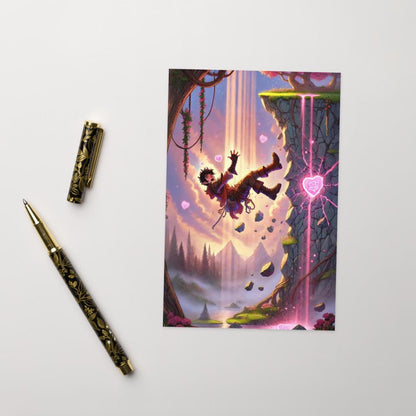 DND Valentine’s Day Card "Falling for You" - Funny Gamer Vday Card, Anniversary Card - Romantic D&D Gifts, RPG Valentine