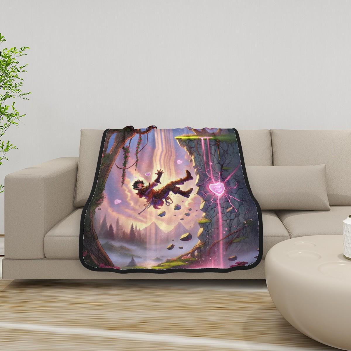 Falling for You Gift, Throw Blanket – D&D Valentine’s Day Gift, Anniversary Gift - Dungeons and Dragons Funny Throw Blanket Reversable