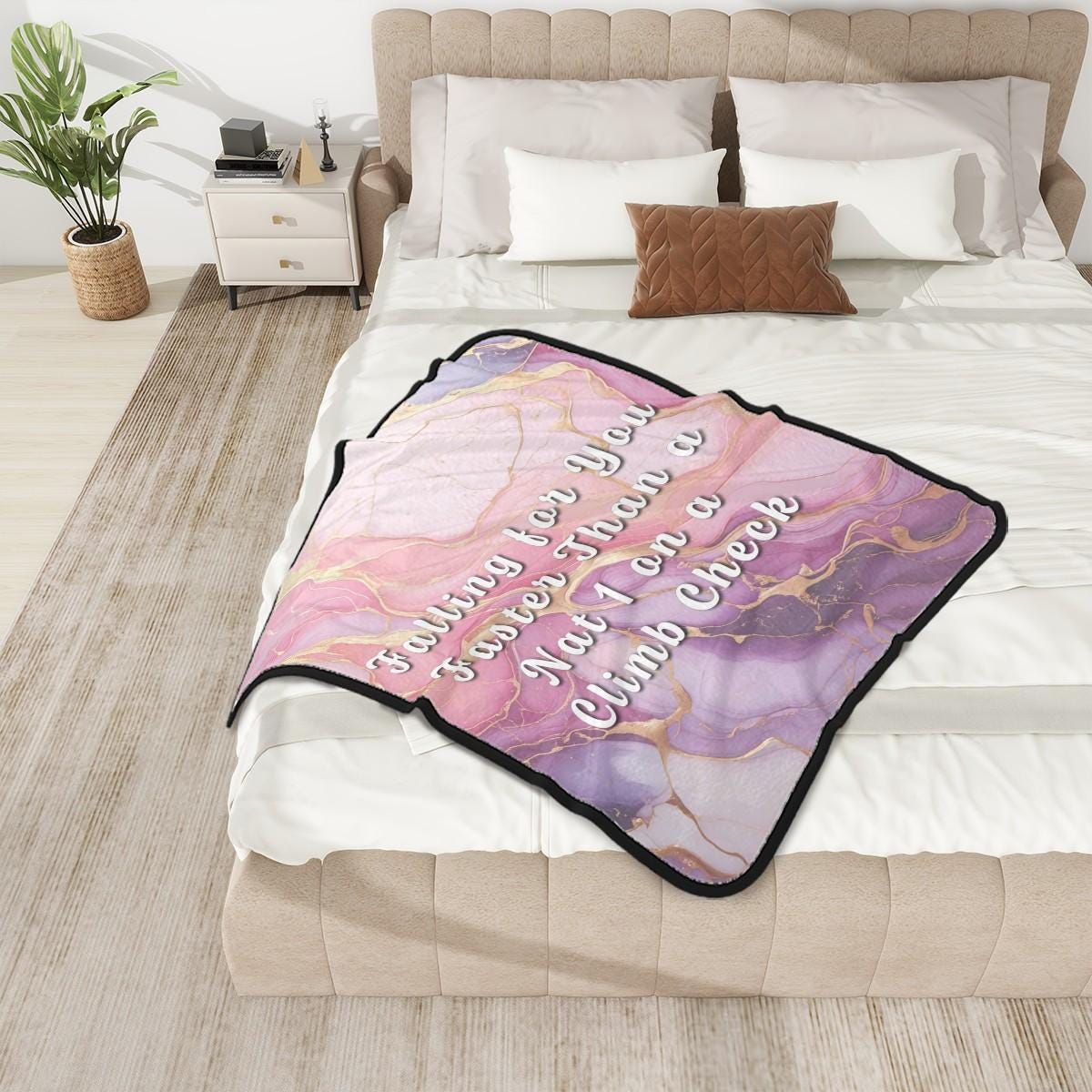 Falling for You Gift, Throw Blanket – D&D Valentine’s Day Gift, Anniversary Gift - Dungeons and Dragons Funny Throw Blanket Reversable