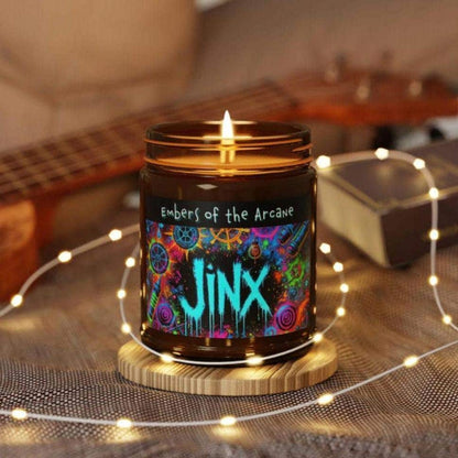 Embers of the Arcane 4oz or 9oz Scented Candle - Jinx Arcane Inspired Scented Soy Candle 4oz & 9oz - Choose Your Favorite Design