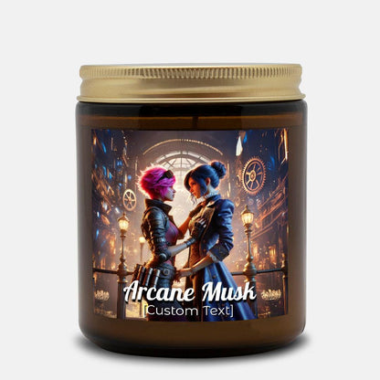 Romance in Piltover, Custom Arcane Candle 9oz. - Inspired by Vi and Caitlyn from Arcane - Valentines Day Anniversary Gift BF GF