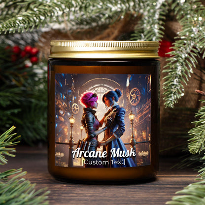 Romance in Piltover, Custom Arcane Candle 9oz. - Inspired by Vi and Caitlyn from Arcane - Valentines Day Anniversary Gift BF GF