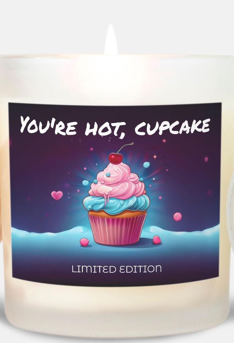 You're Hot, Cupcake Scented Candle 11oz *LIMITED EDITION* Strawberry Shortcake Scent -Arcane Inspired - Ignite the passion of Vi and Caitlyn