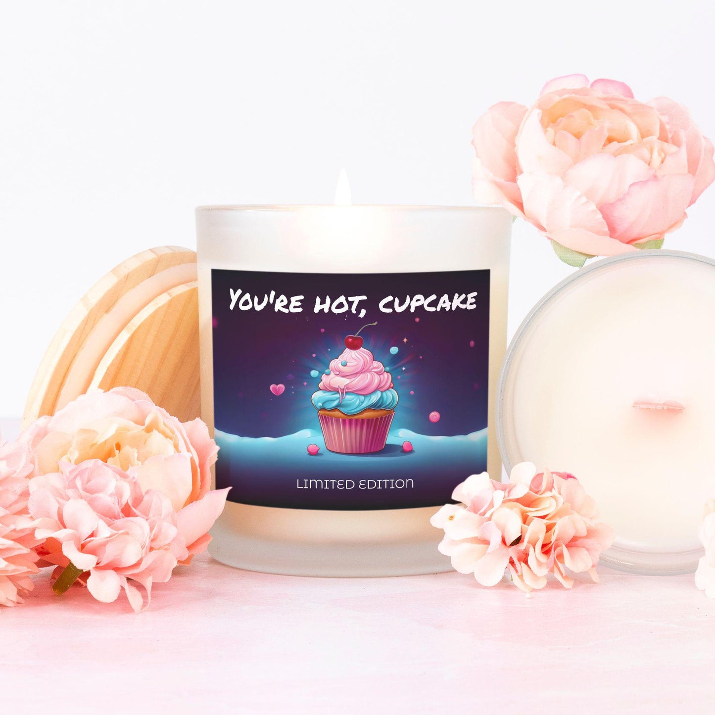 You're Hot, Cupcake Scented Candle 11oz *LIMITED EDITION* Strawberry Shortcake Scent -Arcane Inspired - Ignite the passion of Vi and Caitlyn