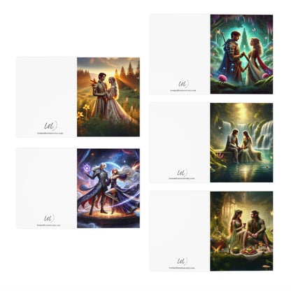 Romantic Fantasy Greeting Card Set - Perfect for Couples - Valentines, Anniversary, Birthday Cards for Husband, Wife, BF, GF, Fiancée